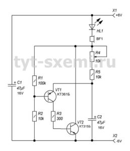 Усилитель на одном транзисторе кт315 схема