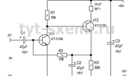 Простой усилитель на транзисторах
