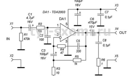 Усилитель звука на микросхеме TDA2003