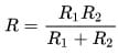 Формула для параллельного включения резисторов