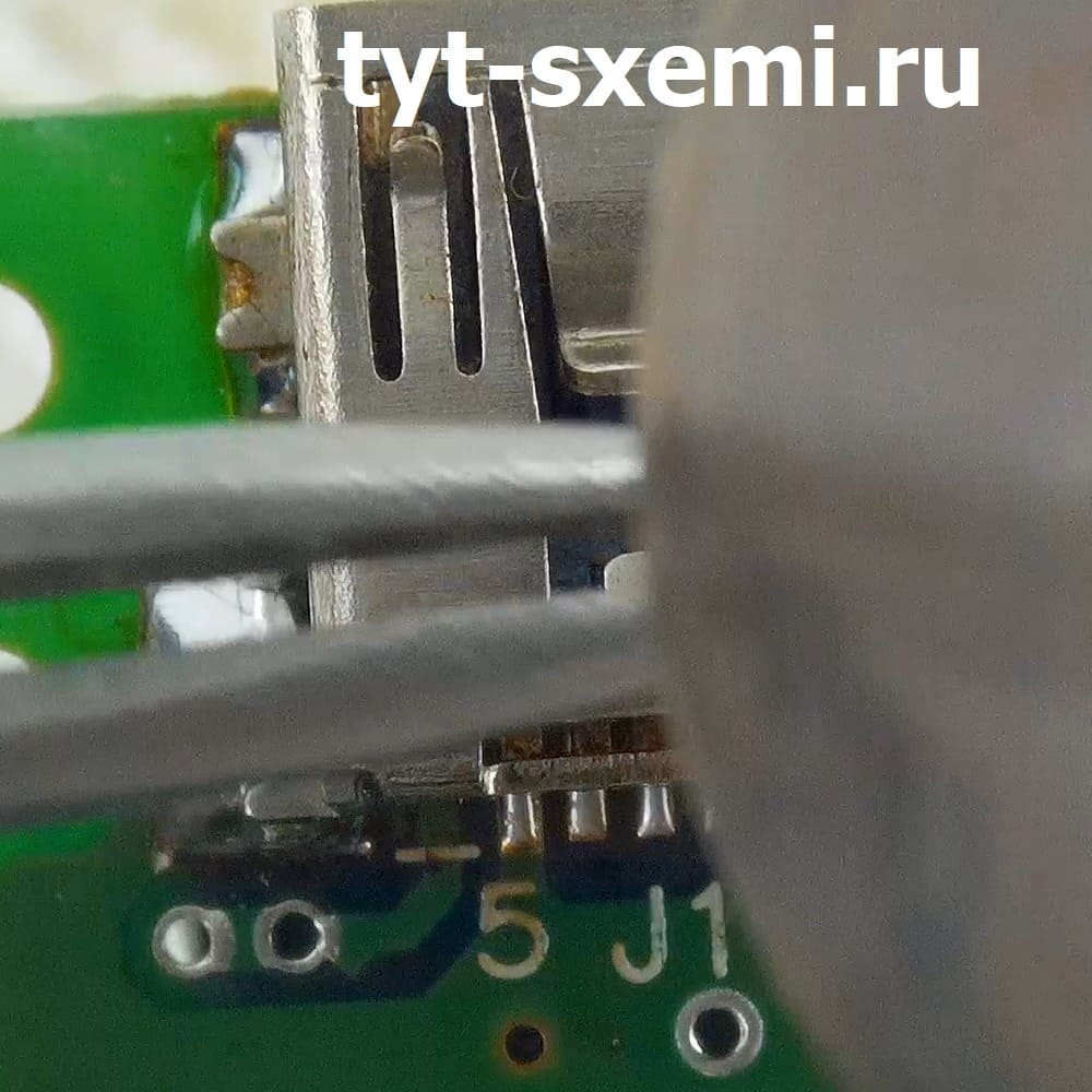 Как припаять mini USB феном фото 3